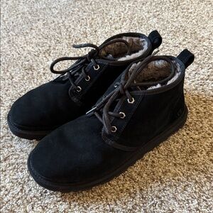 UGG black lace up boots